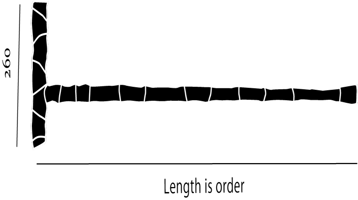 寸法図：取っ手26cm×長さオーダー