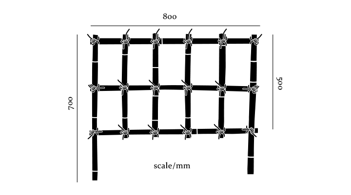 寸法図：幅80cm高さ70cm